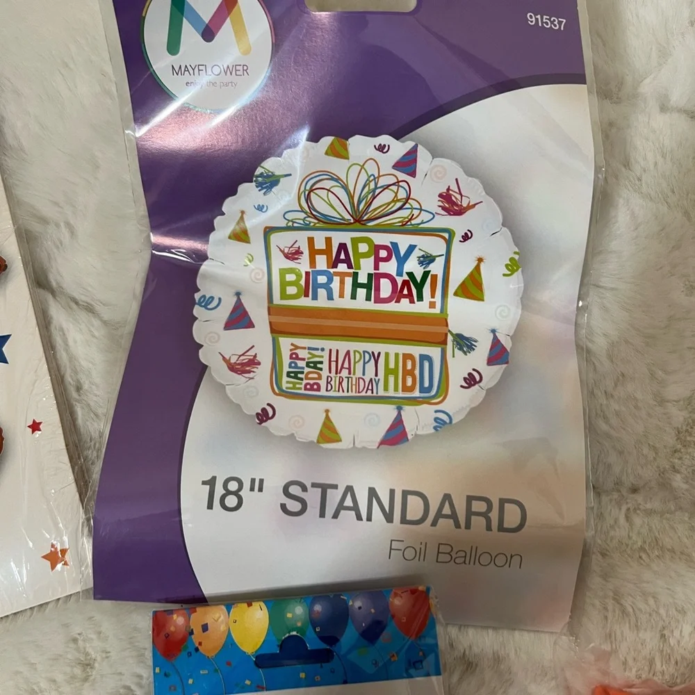 Birthday Party Decoration Bundle Balloons Garland Treat Bags Kit Set